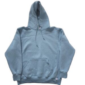 Russell Athletic Unisex Blue Hooded Sweatshirt Sz L